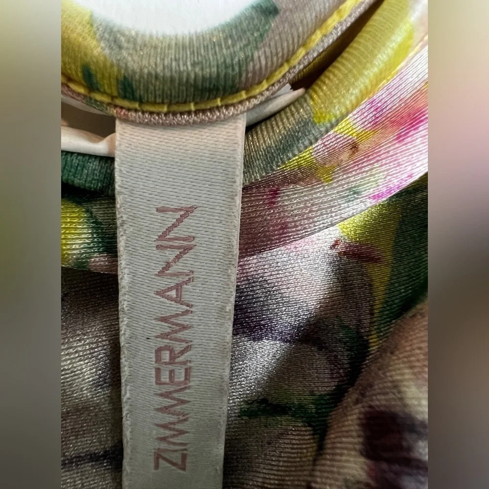 Zimmermann Kids Yellow Floral Swimsuit | size 2T